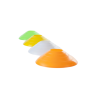 Pure2Improve Team Cones Neon Set of 20 pcs Multicolor