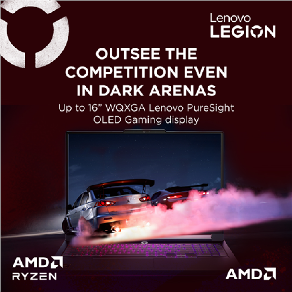 Lenovo Legion Pro 7 16AFR10H , Eclipse Black , 16 , OLED , WQXGA , 2560 x 1600 pixels , Glossy , AMD Ryzen 9 , 9955HX , 32 GB , SO-DIMM DDR5 , Solid-state drive capacity 1000 GB , NVIDIA GeForce RTX 5070 Ti , GDDR7 , 12 GB , Windows 11 Home , 802.11be , B