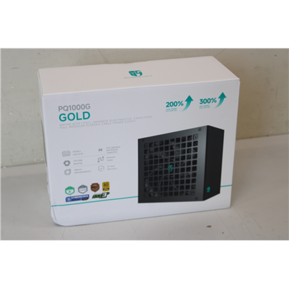 SALE OUT. Deepcool 80 PLUS Gold PSU , PQA00G , 1000 W , Black , DAMAGED PACKAGING
