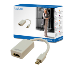 Logilink , Grey , Mini DisplayPort , HDMI A , Adapter Mini DisplayPort to HDMI with Audio: , 0.1 m