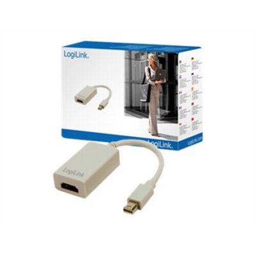 Logilink , Adapter Mini DisplayPort to HDMI with Audio: , Grey , Mini DisplayPort , HDMI A , 0.1 m