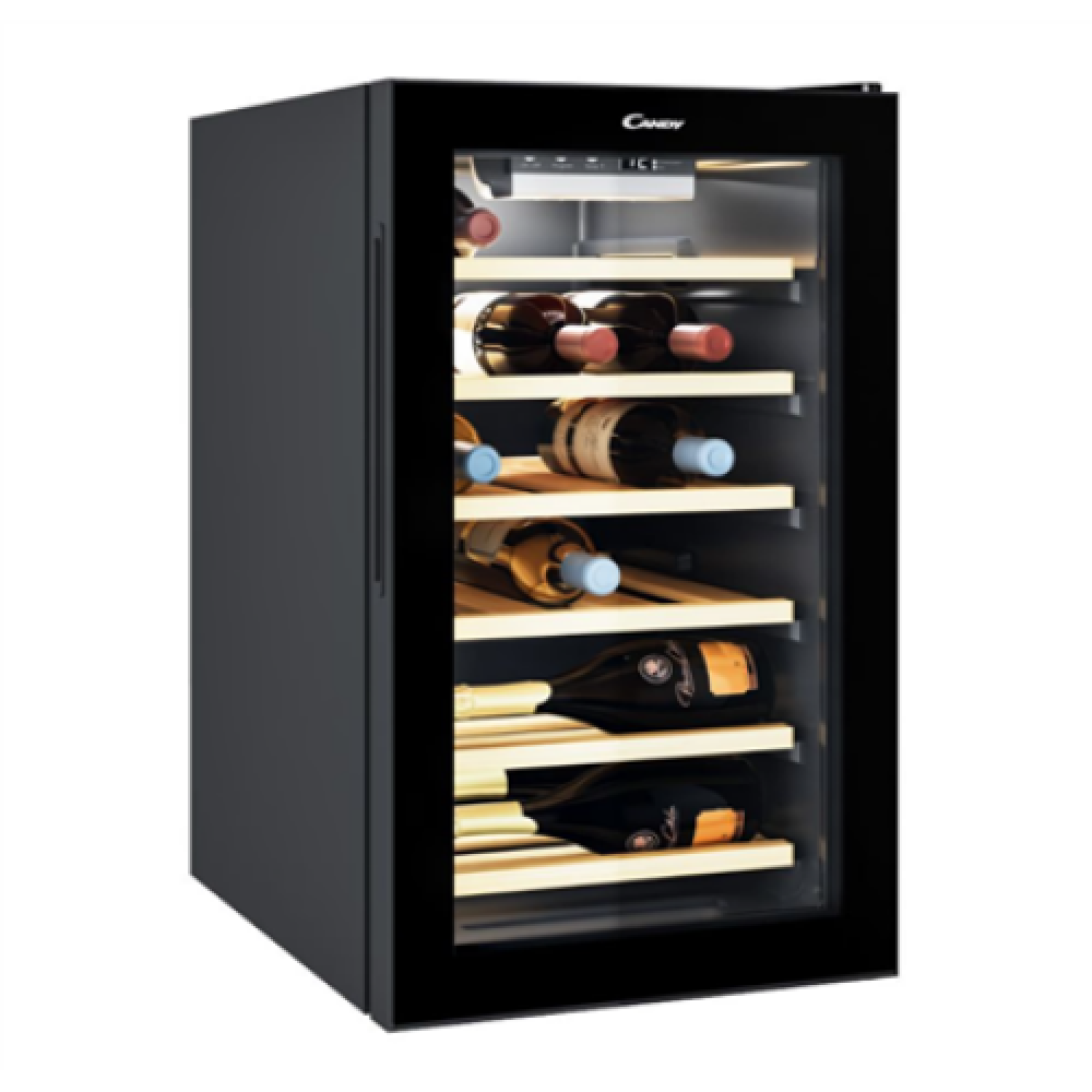 Candy Wine Cooler , CWCEL 210/NF , Energy efficiency class G , Free standing , Bottles capacity 21 , Black