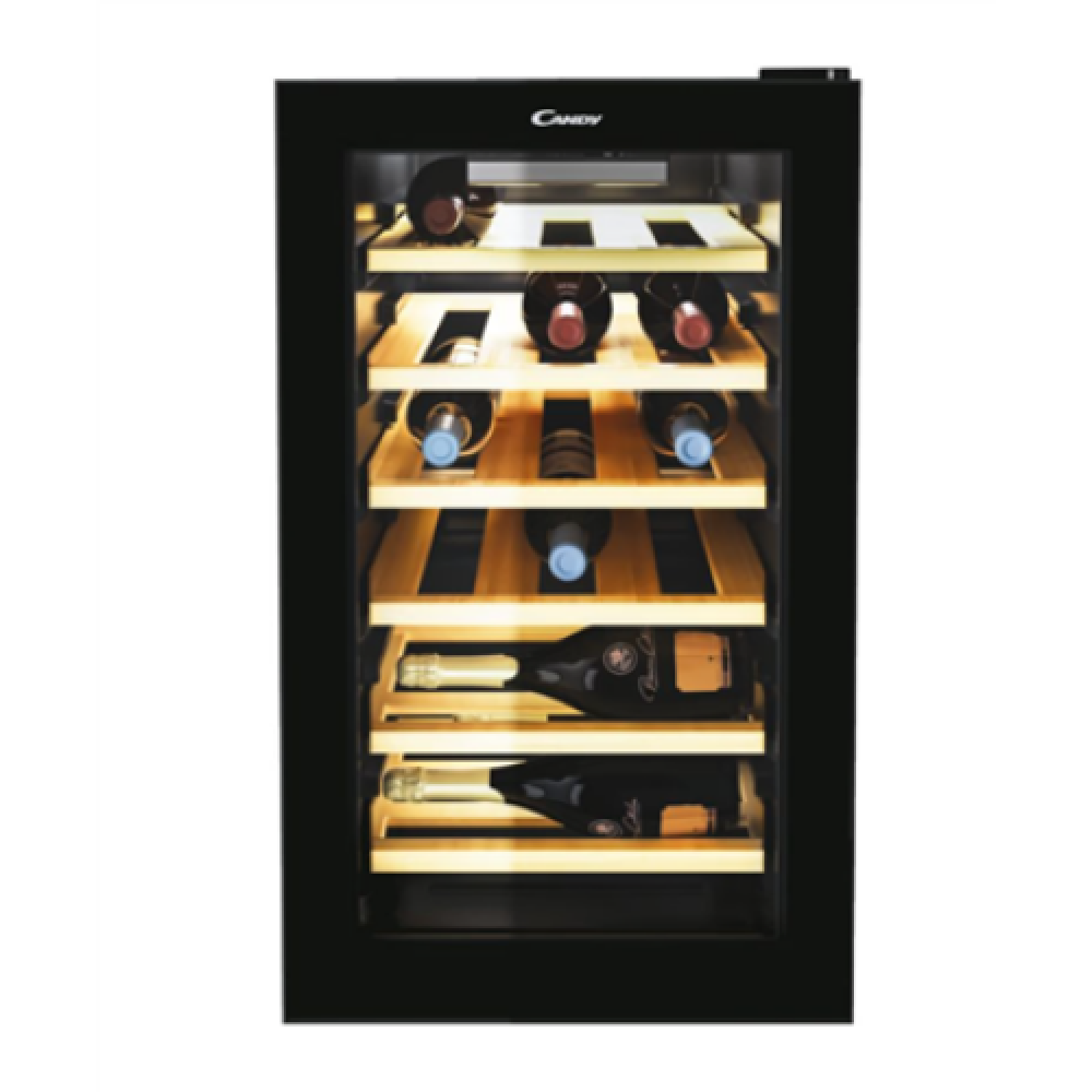 Candy Wine Cooler , CWCEL 210/NF , Energy efficiency class G , Free standing , Bottles capacity 21 , Black