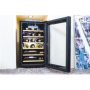 Candy Wine Cooler , CWCEL 210/NF , Energy efficiency class G , Free standing , Bottles capacity 21 , Black