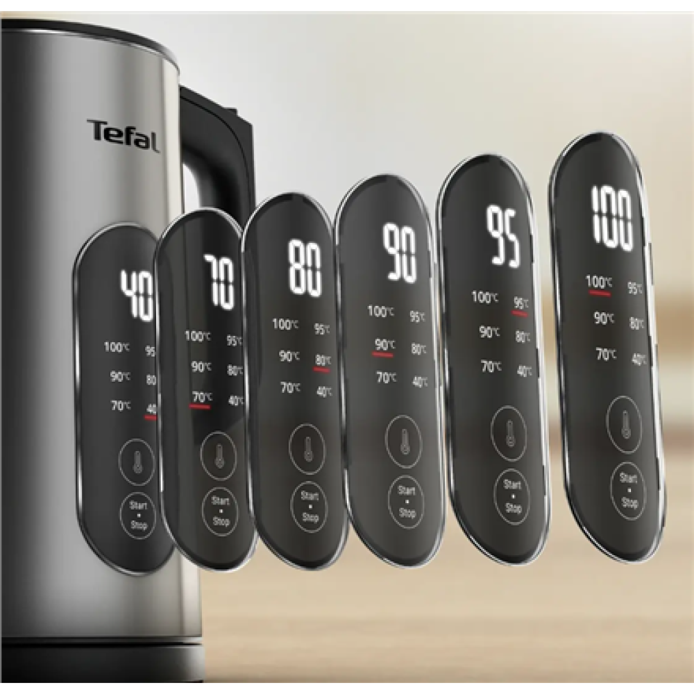 TEFAL Selection KI871DE0 , Kettle , Electric , 1500 W , 1.7 L , Plastic , 360° rotational base , Stainless steel