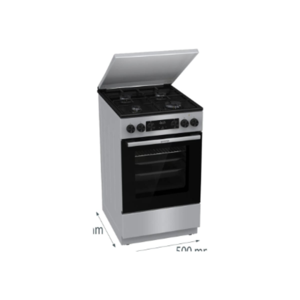 Gorenje GK5C42SJ , Cooker , Hob type Gas , Oven type Electric , Grey , Width 50 cm , Grilling , Depth 59.4 cm , 62 L