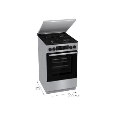 Gorenje GK5C42SJ , Cooker , Hob type Gas , Oven type Electric , Grey , Width 50 cm , Depth 59.4 cm , Grilling , Energy efficiency class A , 62 L