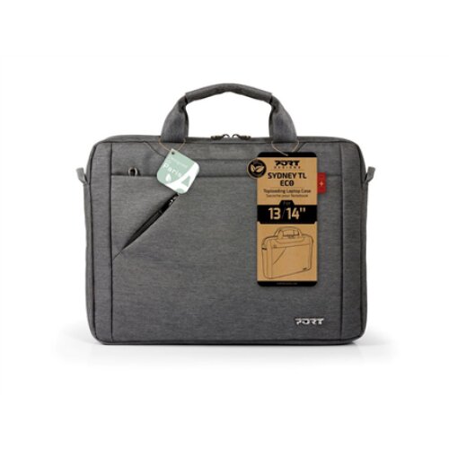 PORT DESIGNS , Sydney ECO , Fits up to size 13-14 , Laptop case , Shoulder strap , Grey