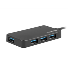 Natec USB 3.0 HUB, Silkworm, 4-Port, Black , Natec , 4 Port Hub With USB 3.0 , Silkworm NHU-1343 , Black , USB Type-C , 0.15 m