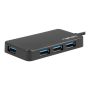 Natec USB 3.0 HUB, Silkworm, 4-Port, Black , Natec , 4 Port Hub With USB 3.0 , Silkworm NHU-1343 , Black , USB Type-C , 0.15 m