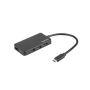 Natec USB 3.0 HUB, Silkworm, 4-Port, Black , Natec , 4 Port Hub With USB 3.0 , Silkworm NHU-1343 , Black , USB Type-C , 0.15 m