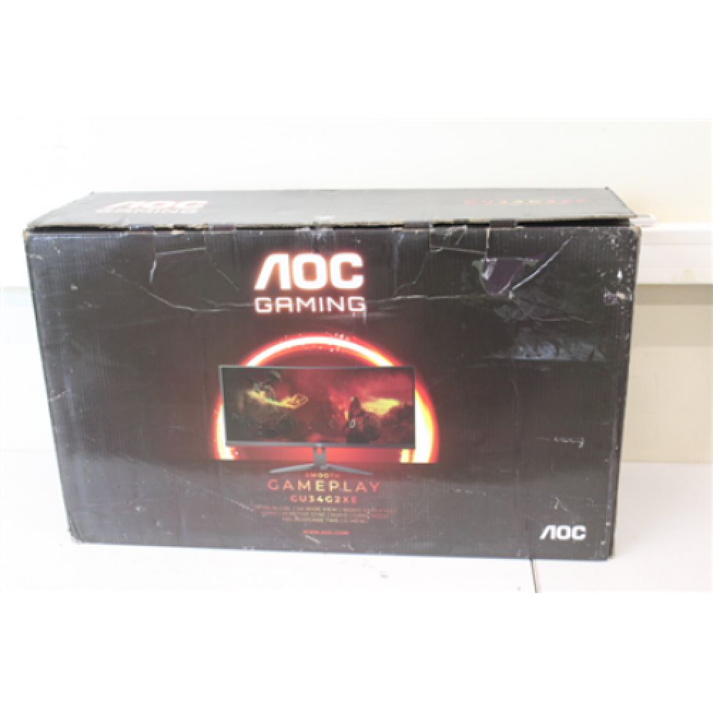 SALE OUT. AOC CU34G2XE/BK 34 3440x1440/21:9/300cd/m2/1ms HDMI, DisplayPort, Headphone out DAMAGED PACKAGING , Monitor , CU34G2XE/BK , 34 , VA , 21:9 , 144 Hz , 1 ms , 3440 x 1440 pixels , 300 cd/m² , HDMI ports quantity 1 , DAMAGED PACKAGING