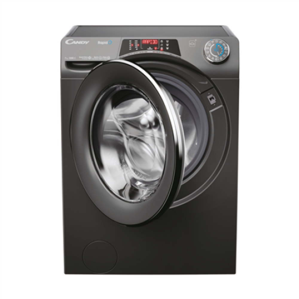 Candy , Washing Machine , RO41276DWMCRT-S , Energy efficiency class A , Front loading , Washing capacity 7 kg , 1200 RPM , Depth 45 cm , Width 60 cm , Display , TFT , Steam function , Wi-Fi , Anthracite