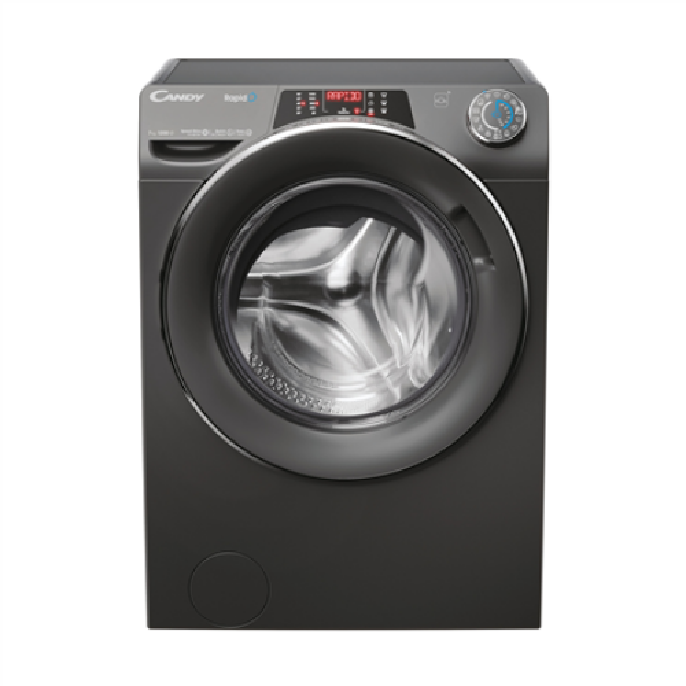 Candy , Washing Machine , RO41276DWMCRT-S , Energy efficiency class A , Front loading , Washing capacity 7 kg , 1200 RPM , Depth 45 cm , Width 60 cm , Display , TFT , Steam function , Wi-Fi , Anthracite