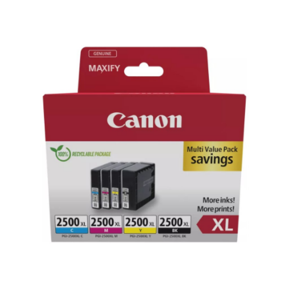 Canon PGI-2500XL BK/C/M/Y MULTI , Ink cartridges , Black, yellow, cyan, magenta