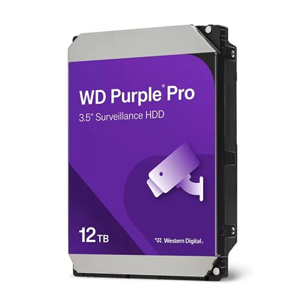 Western Digital Hard Drive , Purple Pro WD122PURP , 7200 RPM , 12000 GB