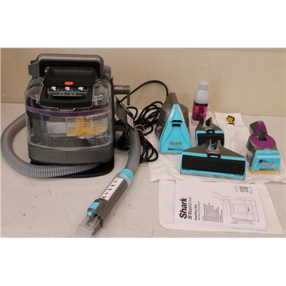 SALE OUT. Shark StainStriker HairPro Deep cleaner PX250EUT , Shark USED, DIRTY, MISSING 1 UNIT LIQVID BOTTLE
