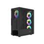 Fury PC Case , SHOBO SH8F ARGB , Black , Midi Tower