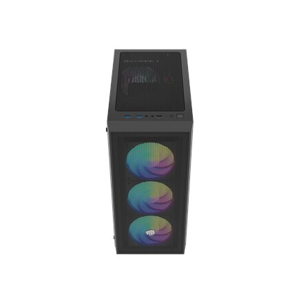 Fury PC Case , SHOBO SH8F ARGB , Midi Tower , Black