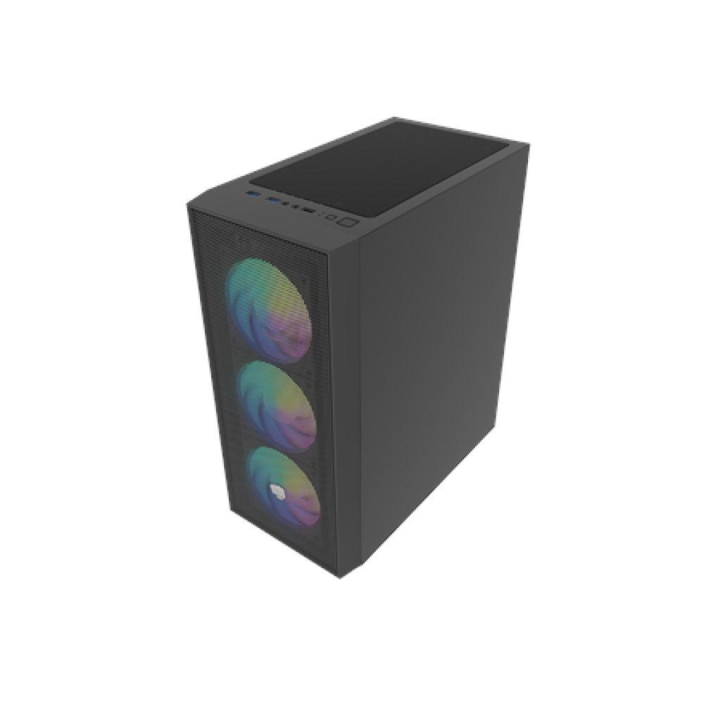 Fury PC Case , SHOBO SH8F ARGB , Black , Midi Tower
