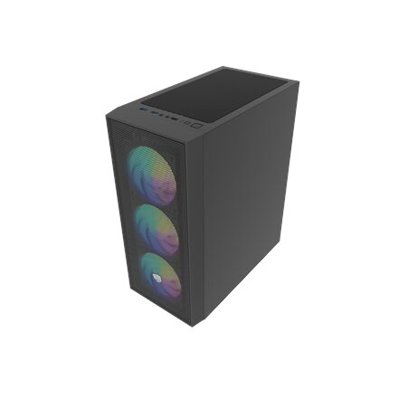 Fury PC Case , SHOBO SH8F ARGB , Midi Tower , Black