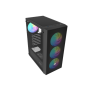 Fury PC Case , SHOBO SH8F ARGB , Black , Midi Tower