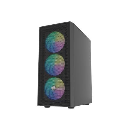 Fury PC Case , SHOBO SH8F ARGB , Midi Tower , Black