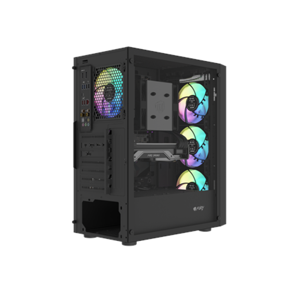 Fury PC Case , SHOBO SH8F ARGB , Black , Midi Tower