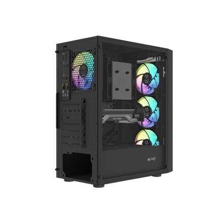 Fury PC Case , SHOBO SH8F ARGB , Midi Tower , Black