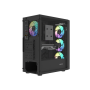Fury PC Case , SHOBO SH8F ARGB , Black , Midi Tower