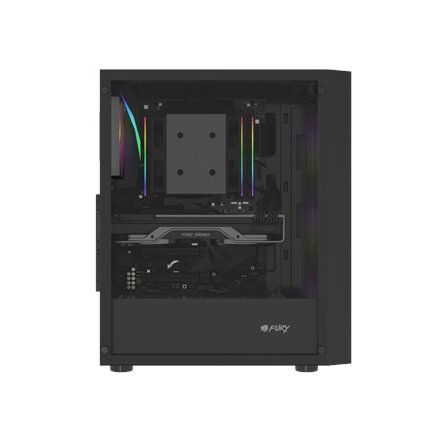 Fury PC Case , SHOBO SH8F ARGB , Midi Tower , Black