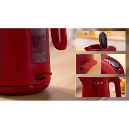 Bosch Kettle , TWK2M164 MyMoment , Electric , 2400 W , 1.7 L , Plastic , 360° rotational base , Red