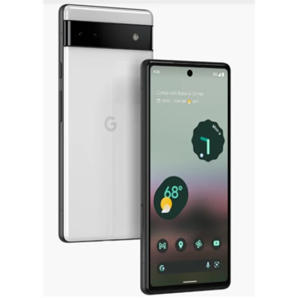 google Pixel 6a Chalk 6.1 OLED Google Tensor (5 nm) Internal RAM 6 GB 128 GB Nano-SIM 4G 5G Main camera 12.2+12 MP Secondary camera 8 MP Android 12 4410 mAh