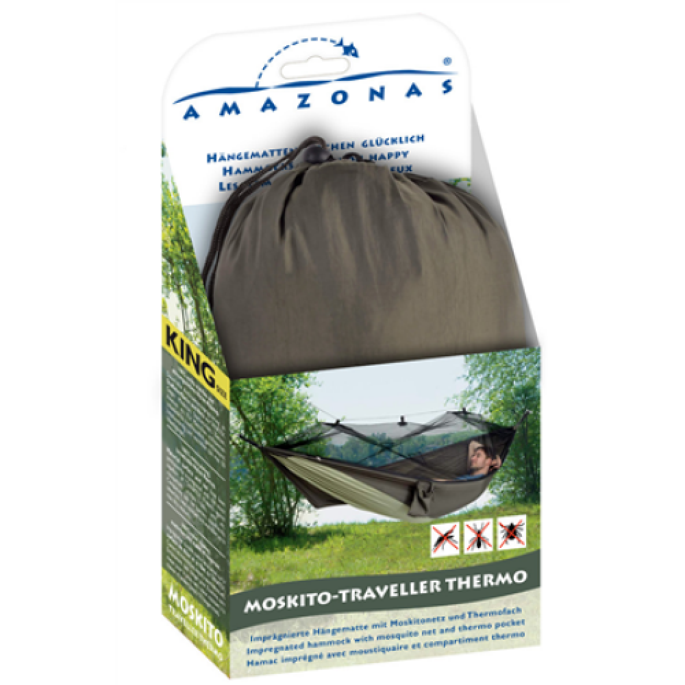 Amazonas Moskito Traveller Thermo Travel Hammock, 275x140 cm, 200 kg