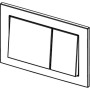 TECEbase toilet flush plate for dual-flush system, Bright Chrome