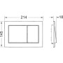 TECEbase toilet flush plate for dual-flush system, Bright Chrome