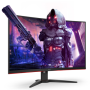 AOC , Curved Gaming Monitor , CQ32G2SE , 31.5 , VA , QHD , 16:9 , 165 Hz , 1 ms , 2560 x 1440 , 250 cd/m² , HDMI ports quantity 2 , Black/Red , Warranty 36 month(s)
