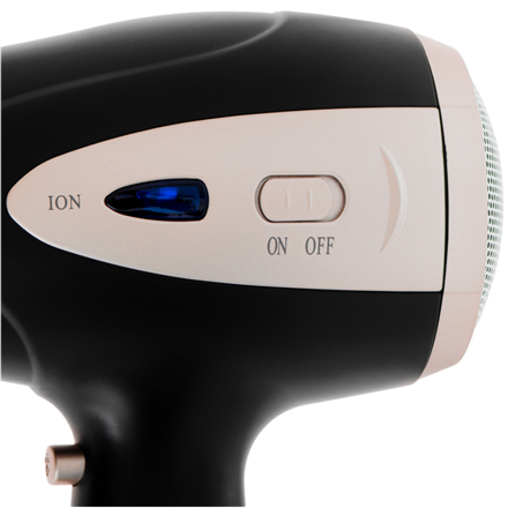 Mesko Hair Dryer , MS 2287 , 2200 W , Number of temperature settings 3 , Diffuser nozzle , Black/Champagne