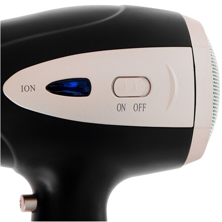Mesko Hair Dryer , MS 2287 , 2200 W , Number of temperature settings 3 , Diffuser nozzle , Black/Champagne