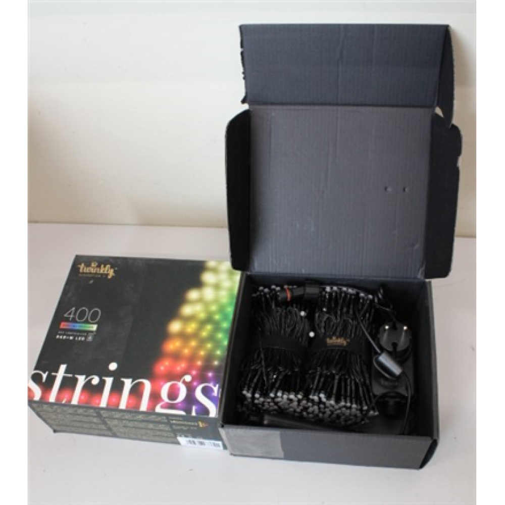 SALE OUT. Twinkly Strings Smart LED Lights 400 RGBW (Multicolor + White), 32m, Black wire,Twinkly REFURBISHED, NO MANUAL, DIRTY, 3 MONTHS WARRANTY