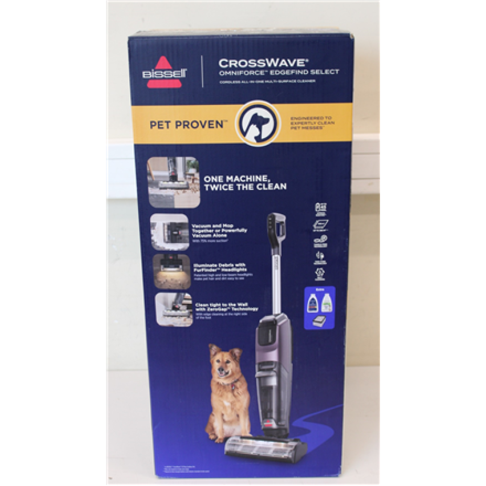SALE OUT. Bissell All-in One Multi-Surface Cleaner , CrossWave OmniForce EdgeFind Select , Cordless operating , Washing function , 25.9 V , Operating time (max) 45 min , Black/Silver , Warranty 24 month(s) , UNPACKED, SCRATCHES, MISSING INNER PACKAGING