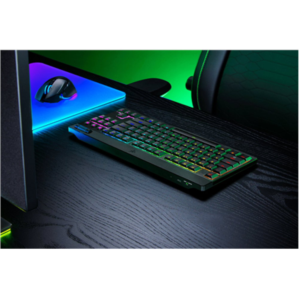 Razer , BlackWidow V4 Low-Profile HyperSpeed , Keyboard , Wireless , US , Bluetooth , Black , Orange Switches