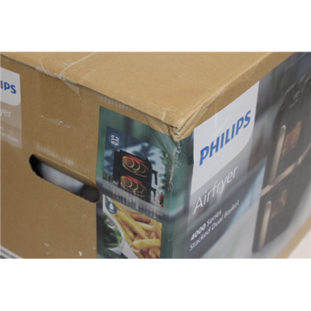 SALE OUT. Philips NA462/70 Dual Basket Airfryer 4000 Series, 10 L, Black/Copper , SALE OUT. Philips Dual Basket Airfryer , NA462/70 4000 Series , Power 2750 W , Capacity 10 L , Rapid Air technology , Black , DAMAGED PACKAGING, DAMAGED PLASTIC AT BACK