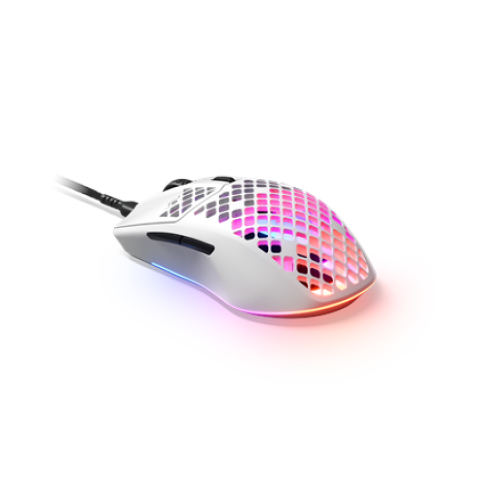 SteelSeries Gaming Mouse Aerox 3 (2022 Edition), Optical, RGB LED light, Snow, Wired