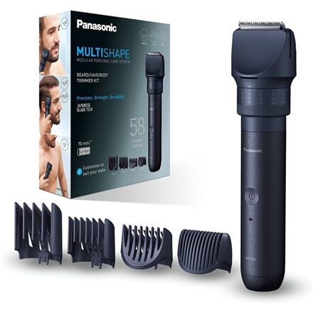 Panasonic Beard, Hair Trimmer , MultiShape ER-CKN1-PAC1 , Cordless , Wet & Dry , Number of length steps 39 , Black