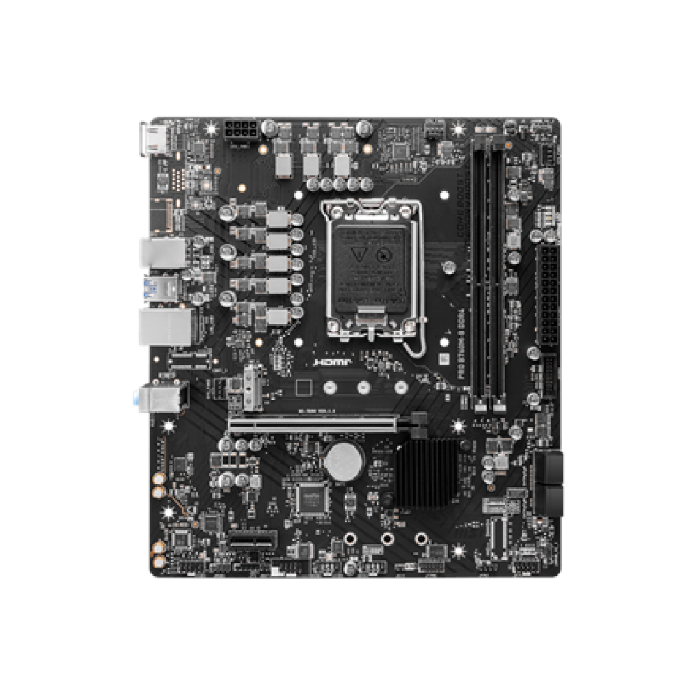 MSI PRO B760M-B DDR4 , Processor family Intel , Processor socket LGA1700 , DDR4 , Supported hard disk drive interfaces SATA, M.2 , Number of SATA connectors 4