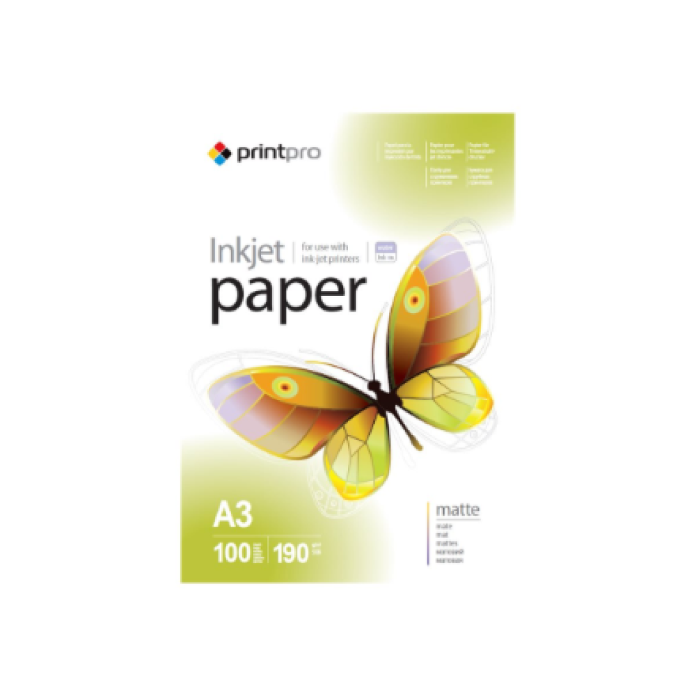 ColorWay PrintPro Photo Paper, 100 sheets , Matte , 190 g/m² , A3