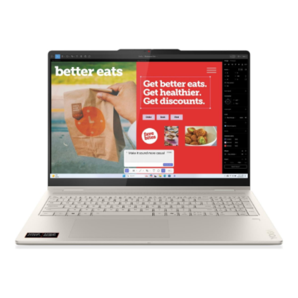 Lenovo Yoga 7 2-in-1 16AKP10 , Seashell , 16 , OLED , Touchscreen , 2.8K WQXGA+ , 2880 x 1800 pixels , AMD Ryzen AI 7 , 350 , 16 GB , Soldered LPDDR5x , Solid-state drive capacity 1000 GB , AMD Radeon 860M Graphics , Windows 11 Home , 802.11be , Bluetooth