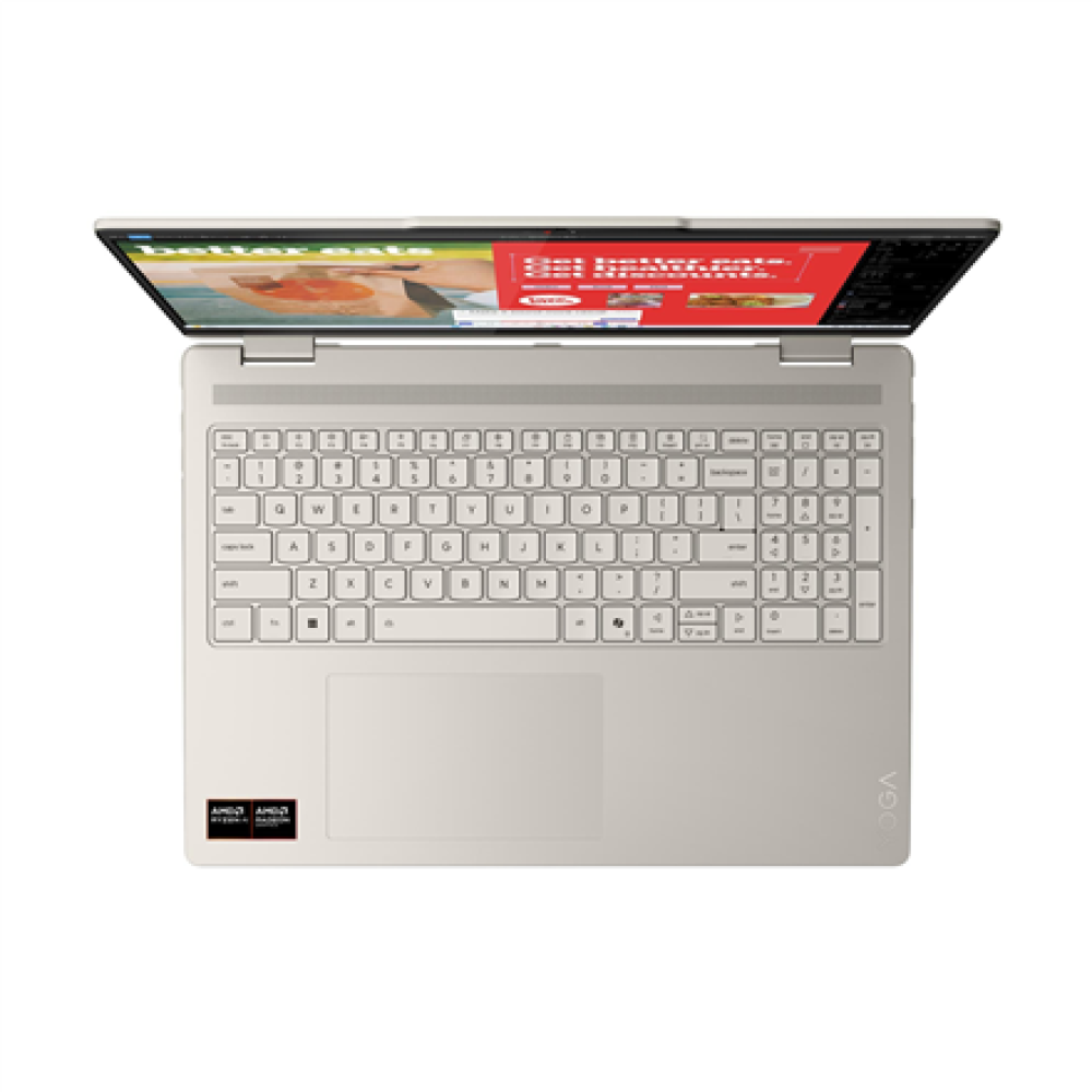 Lenovo Yoga 7 2-in-1 16AKP10 , Seashell , 16 , OLED , Touchscreen , 2.8K WQXGA+ , 2880 x 1800 pixels , AMD Ryzen AI 7 , 350 , 16 GB , Soldered LPDDR5x , Solid-state drive capacity 1000 GB , AMD Radeon 860M Graphics , Windows 11 Home , 802.11be , Bluetooth