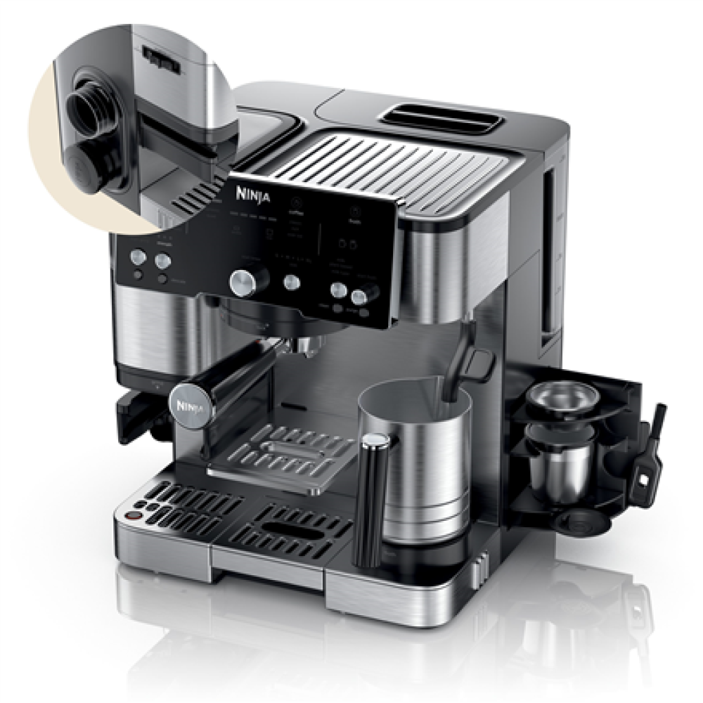 NINJA , Luxe Cafe Essential Espresso Machine , ES501EU , Pump pressure 9 bar , Built-in milk frother , Semi-automatic , Black